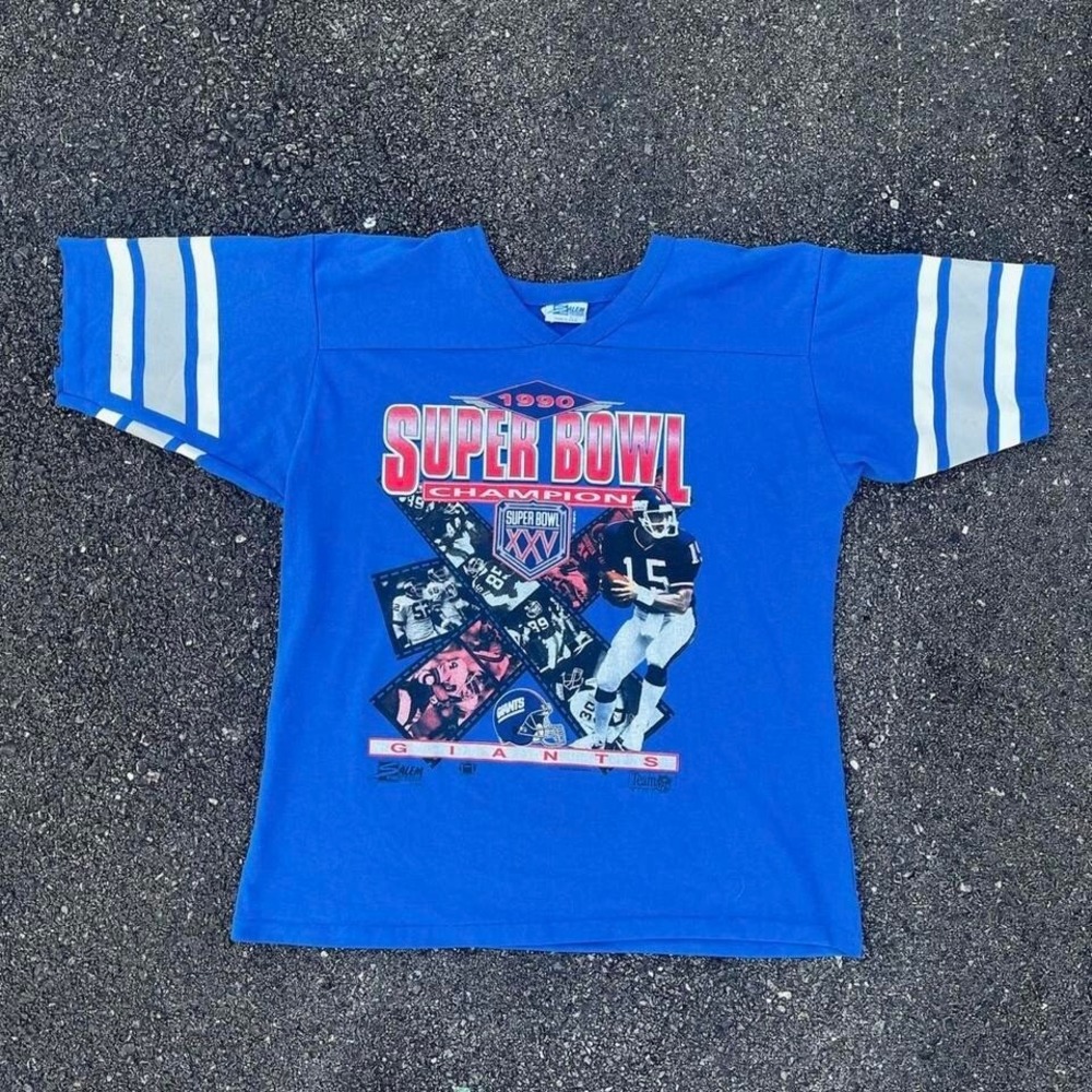 New York Giants 1990 Super Bowl Jersey T-Shirt size L